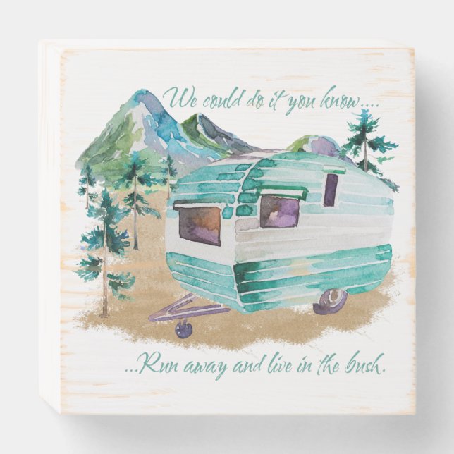 Cute Camper Caravan decor sign - Glamper Style! (Front Horizontal)