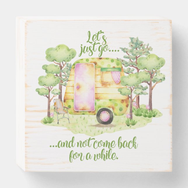 Cute Camper Caravan decor sign - Glamper Style! (Front Horizontal)