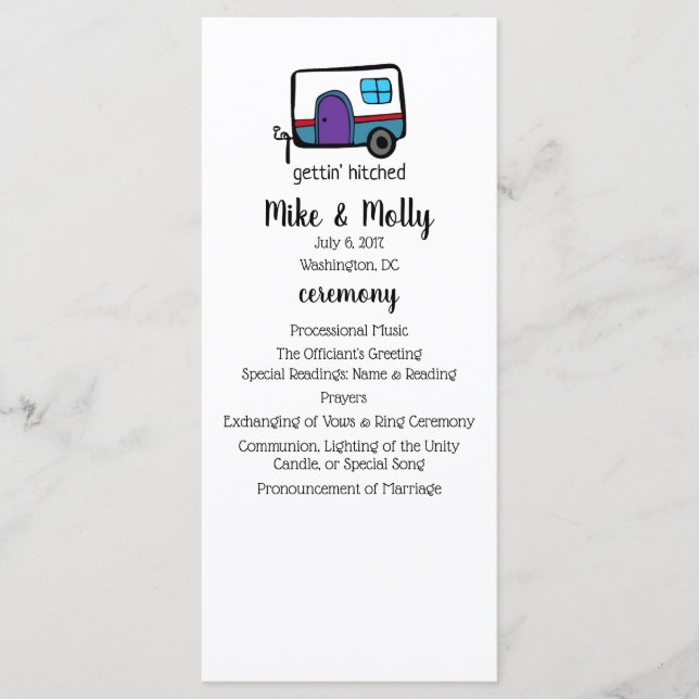 Cute Camper Program (Front)