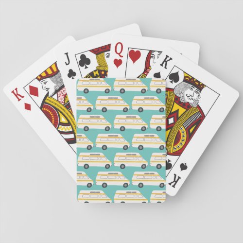 Cute Campervan Vintage RV Vanlife Motorhome Playing Cards