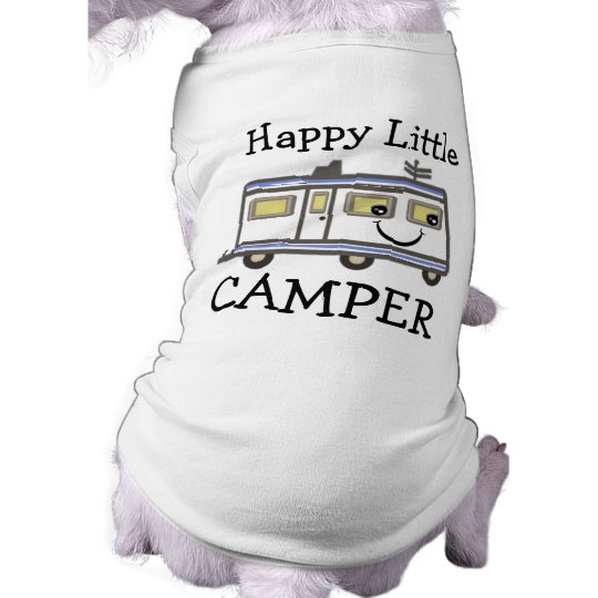 Cute Camping / Camper Puppy Dog T-shirt | Zazzle.com