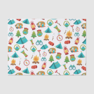 Cute Camping party pattern tissue Paper