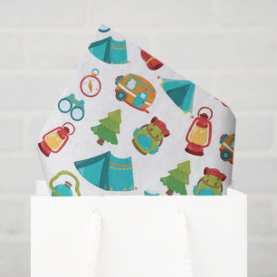 Cute Camping party pattern tissue Paper