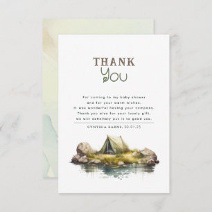 Cute Camping Themed Baby Shower Thank You