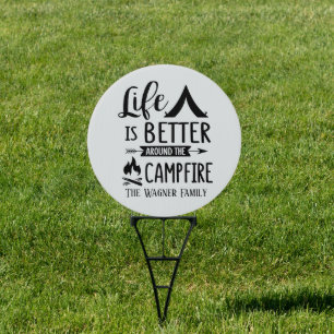 Cute campsite marker add name sign