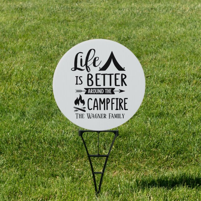 Cute campsite marker add name sign (Insitu)