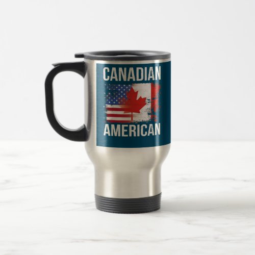Cute Canada Day Canadian American Canadian US Travel Mug