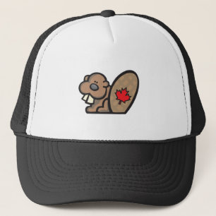 cute canadian beaver trucker hat