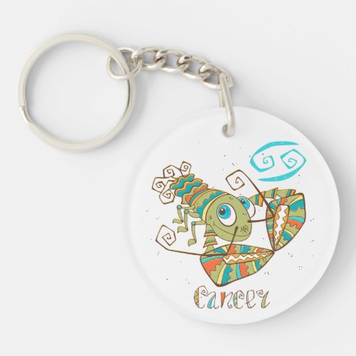 Cute Cancer Crab Keychain