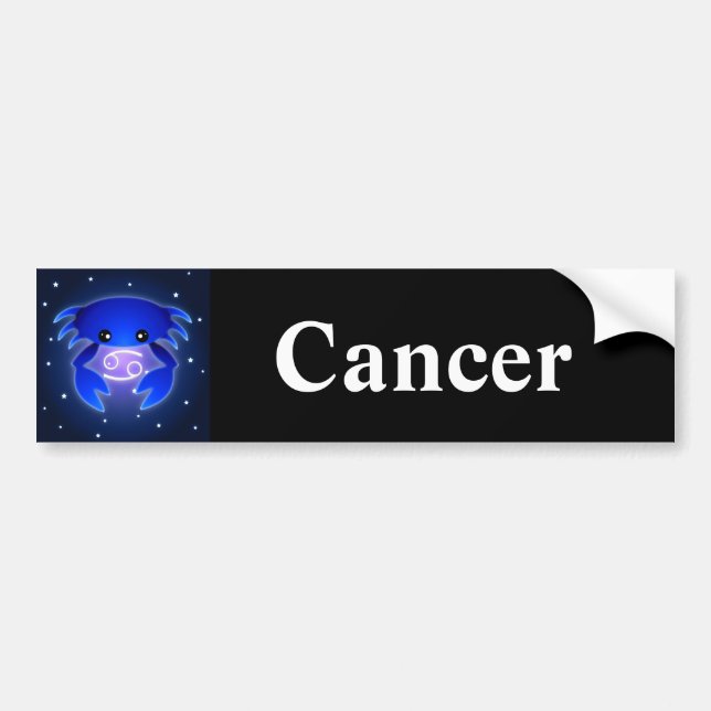 Cute Cancer Zodiac Bumper Sticker (Front)