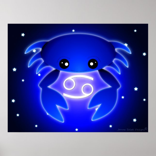 Cute Cancer Zodiac Poster (Front)