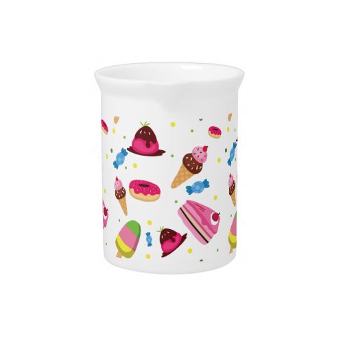 Cute candy and sweet colored pattern beverage pitcher