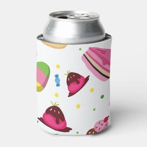 Cute candy and sweet colored pattern can cooler