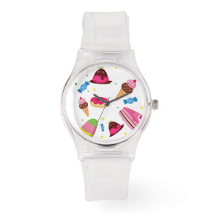 Cute candy and sweet colored pattern watch