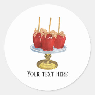Cute candy apple vendors customizable classic round sticker