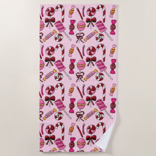 Cute  Candy   Beach Towel