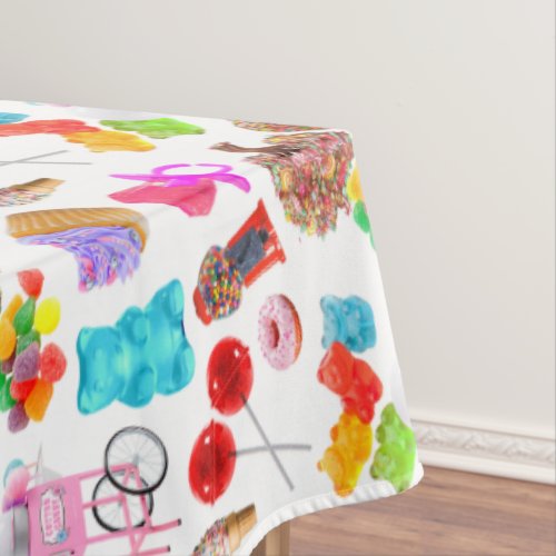 Cute Candy Birthday Tablecloth