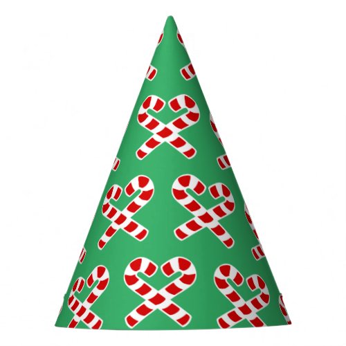 Cute candy cane Christmas party paper cone hats