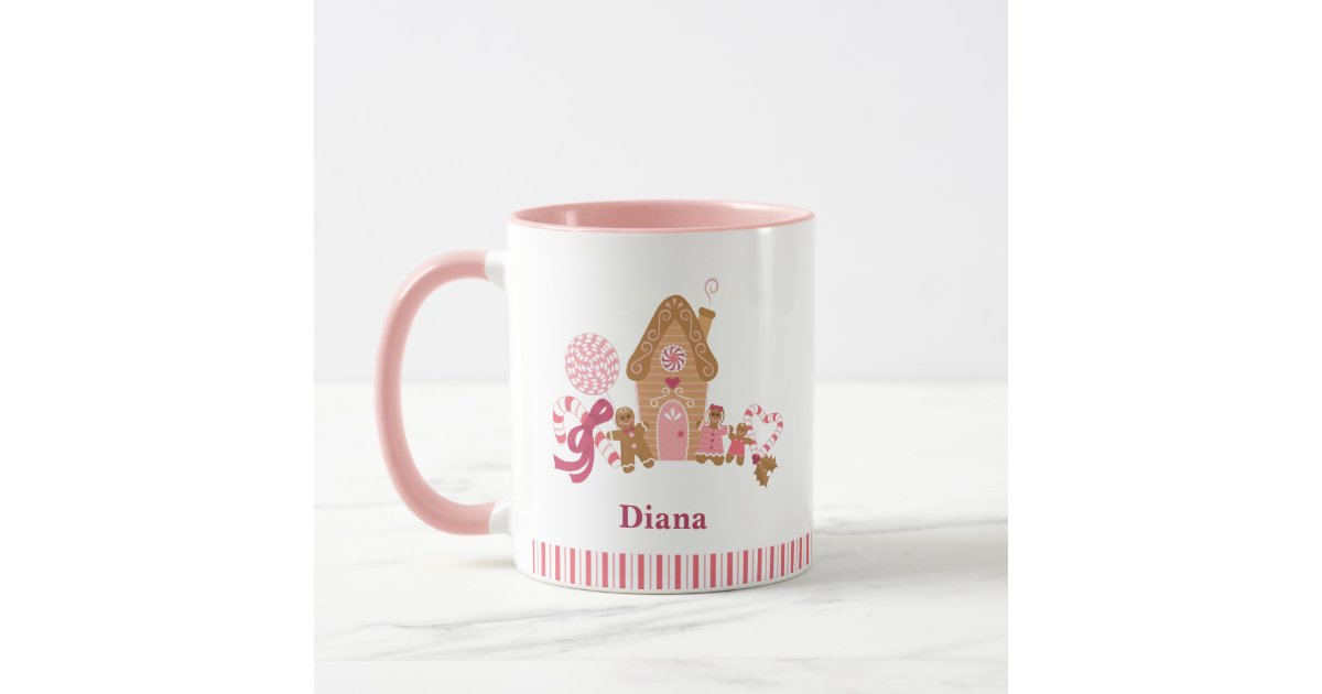 Ceramic Gingerbread Mug W/ Gingerbread House - The Grey Door