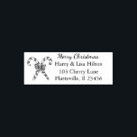 Cute Candy Canes Festive Return Address Label Self-inking Stamp<br><div class="desc">Cute Christmas holiday candy canes address stamp for envelopes or Christmas cards.</div>