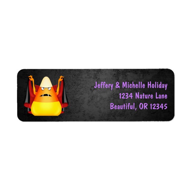 Cute Candy Corn Halloween Holiday Address Label (Front)