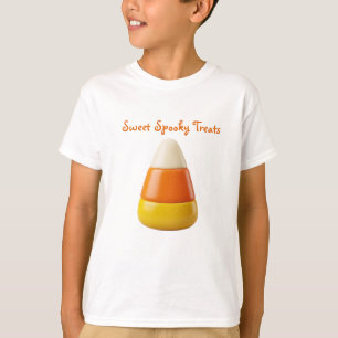 Cute Candy Corn Halloween Sweet Spooky Art T-Shirt