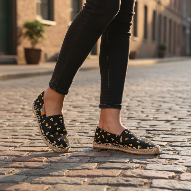 Cute Candy Corn Pattern Halloween Espadrilles (They're a sweet and stylish way to show off your love for all things autumnal and trick-or-treat.)