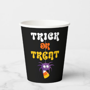 Cute Candy Corn Spider Halloween Party Paper Cups