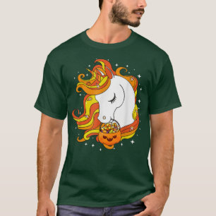 Cute Candy Corn Unicorn Halloween Top97 T-Shirt