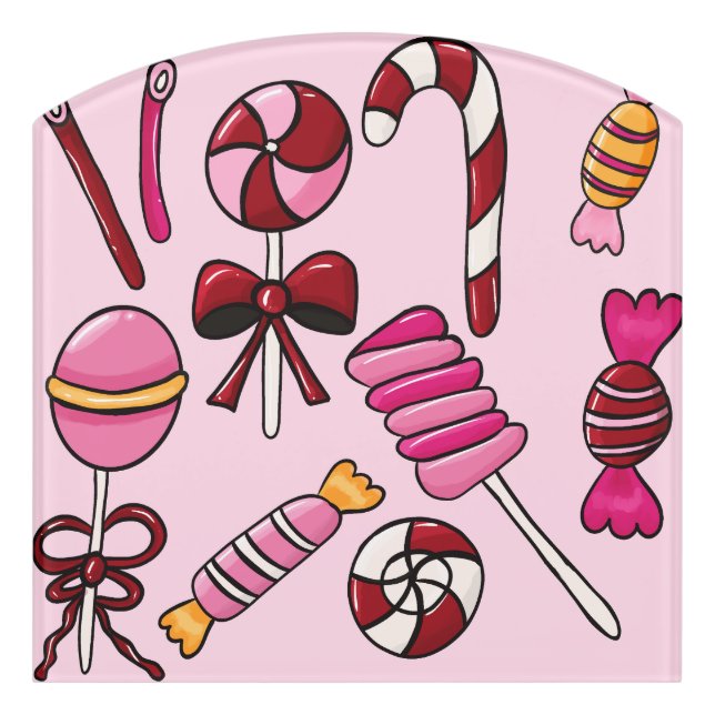 Cute  Candy   Door Sign (Contour Front)
