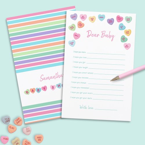 CUTE CANDY HEART BABY SHOWER GAME