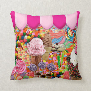 Cute Candy Ice Cream Sweet Sixteen Pillow
