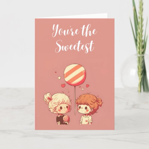 Cute Candy  Kids Valentines Day Card