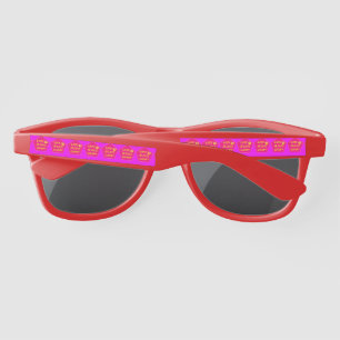 cute candy love fun pink printed sunglasses