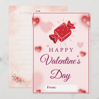 Cute Candy Love Valentine’s Day Card