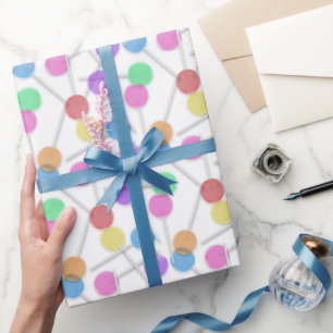 Cute candy party sweet lollipop wrapping paper