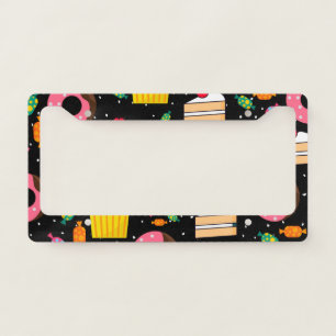 Cute Candy Pattern License Plate Frame