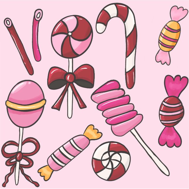 Cute Candy Sticker (Front)