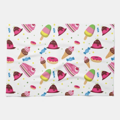 Cute candy sweet dotted kitchen towel