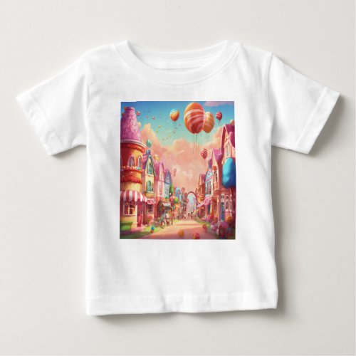Cute Candy Town  Baby T_Shirt