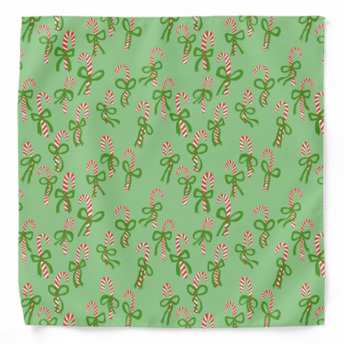 Cute Candycanes Christmas Xmas Holiday Bandana