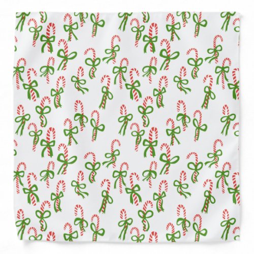 Cute Candycanes Christmas Xmas Holiday Bandana