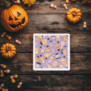 Cute Candycorn Pattern Acrylic Tray