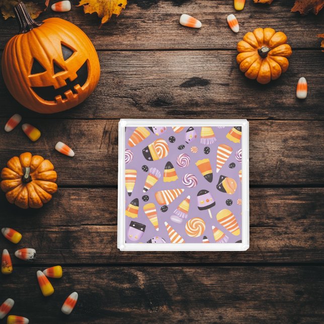 Cute Candycorn Pattern Acrylic Tray (Creator Uploaded)