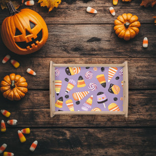 Cute Candycorn Pattern Serving Tray