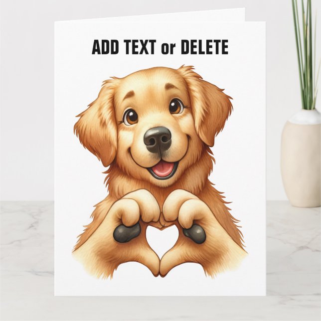 Cute Canine Love Card (Front)