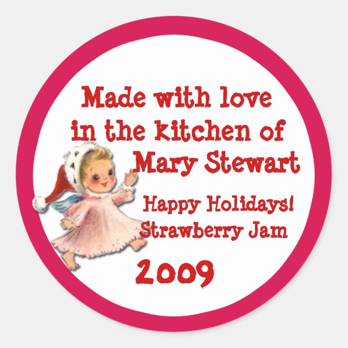 Cute Canning Labels for Holiday Gift Giving Sticker