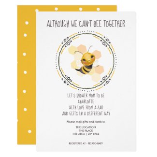 Cute Cant Be Together Baby Shower by Mail Invitation