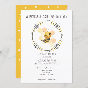 Cute Cant Be Together Baby Shower by Mail Invitation