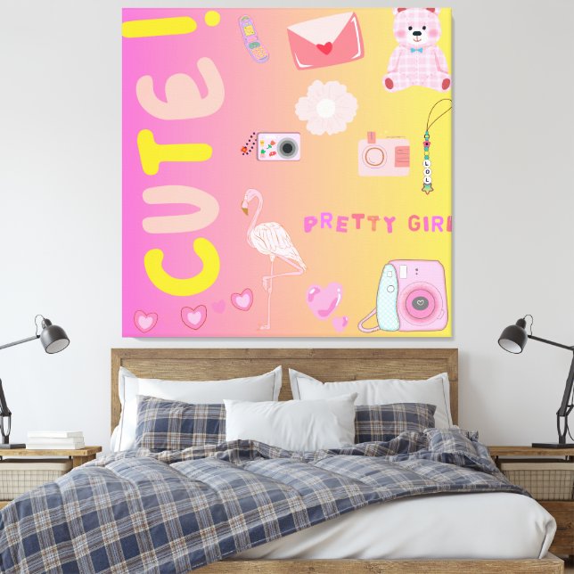 cute canvas print (Insitu(Bedroom))